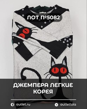 Купить Джемпера легкие Корея#20 шт, ЛОТ №5082 оптом в Новосибирске и Новосибирской области
