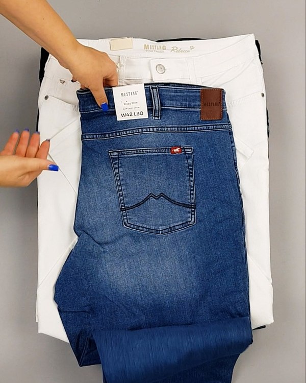 Фотография  998 - Джинсы MUSTANG м/ж#5 кг, ЛОТ №6961 оптом в Новосибирске и Новосибирской области