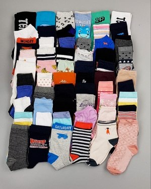 Купить Носки дети СТОК лето#5 кг, ЛОТ №6993 оптом в Новосибирске и Новосибирской области