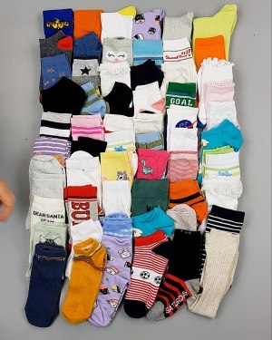 Купить Носки дети СТОК лето#5 кг, ЛОТ №6992 оптом в Новосибирске и Новосибирской области