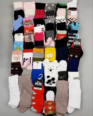 Купить Носки дети СТОК зима#5 кг, ЛОТ №6986 оптом в Новосибирске и Новосибирской области