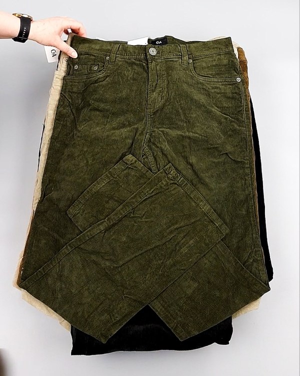 Фотография  339 - Брюки вельветовые м/ж C&A 025#10 кг, ЛОТ №8031 оптом в Новосибирске и Новосибирской области