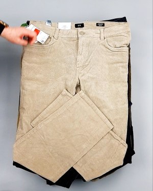 Фотография  579 - Брюки вельветовые м/ж C&A 025#10 кг, ЛОТ №7902 оптом в Новосибирске и Новосибирской области