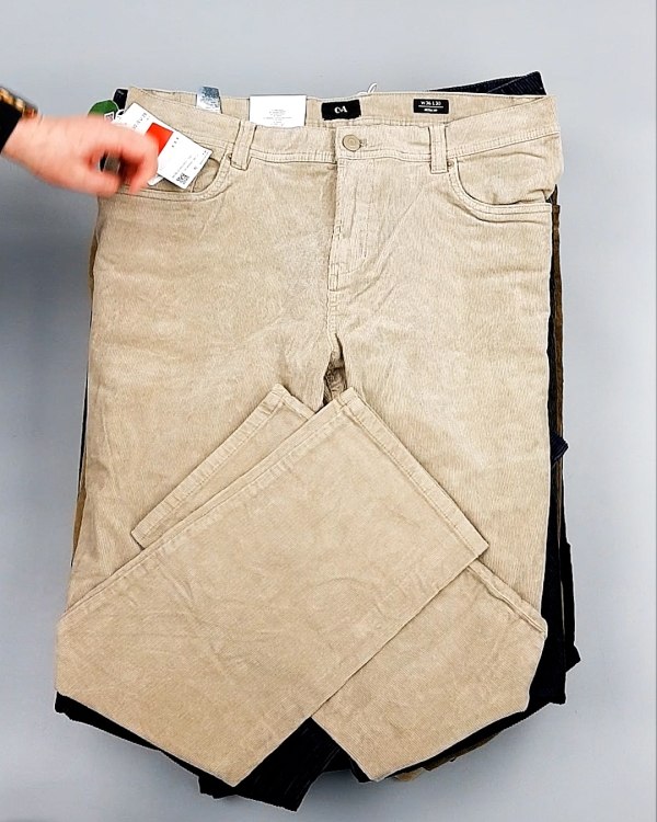 Фотография  287 - Брюки вельветовые м/ж C&A 025#10 кг, ЛОТ №7902 оптом в Новосибирске и Новосибирской области