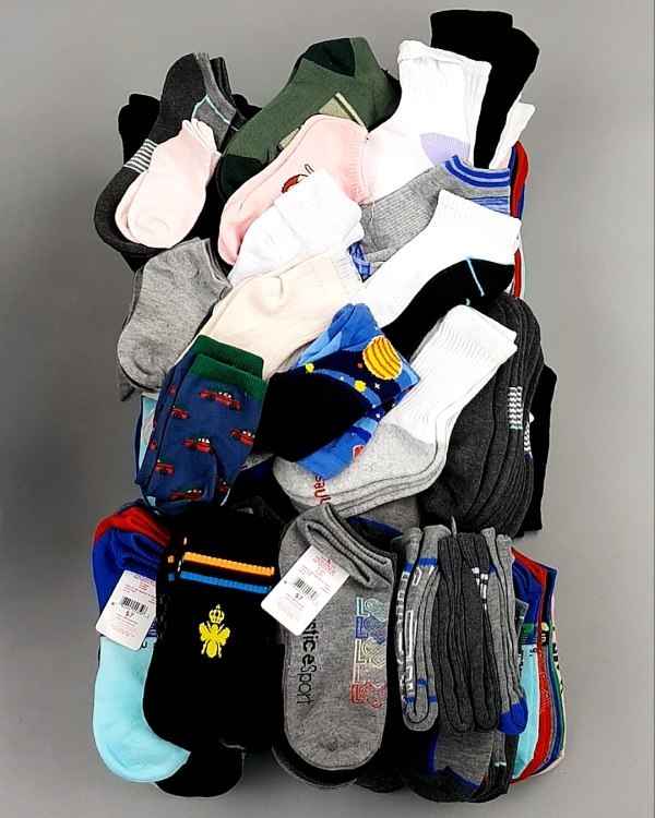 Фотография  724 - Носки дети лето CAN 084#5 кг, ЛОТ №8000 оптом в Новосибирске и Новосибирской области