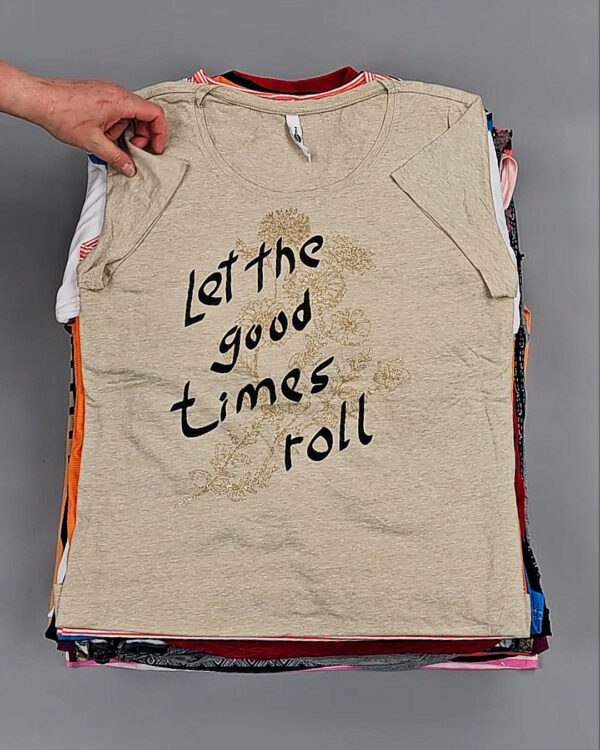 Фотография  757 - Футболки м/ж Cr+Ex#8 кг, ЛОТ № ВК0100 оптом в Новосибирске и Новосибирской области