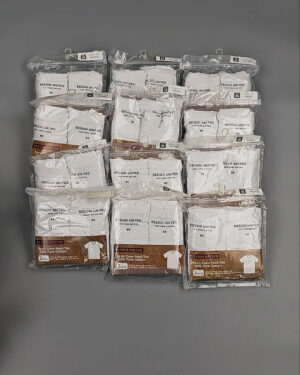 Фотография  818 - Футболка белая муж Корея 085#5 кг оптом в Новосибирске и Новосибирской области