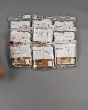 Фотография  321 - Футболка белая муж Корея 085#5 кг оптом в Новосибирске и Новосибирской области