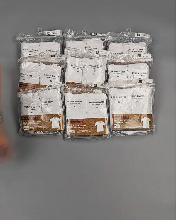 Фотография  732 - Футболка белая муж Корея 085#5 кг оптом в Новосибирске и Новосибирской области