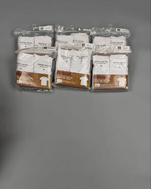 Фотография  622 - Футболка белая муж Корея 085#5 кг оптом в Новосибирске и Новосибирской области