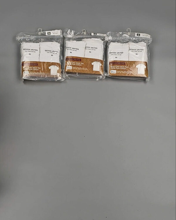 Фотография  291 - Футболка белая муж Корея 085#5 кг оптом в Новосибирске и Новосибирской области